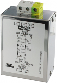 Murrelektronik Netzentstörfilter MEF 1/2 AS 250VAC/300VDC 10A 10472