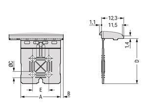 WAGO Griffplatte 3- 2092-1601