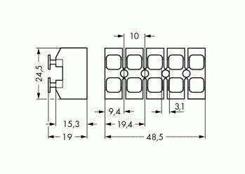 WAGO Netzanschlussklemme 272-303/101-000