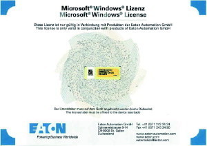 Eaton Lizenz Windows CE EAT197895
